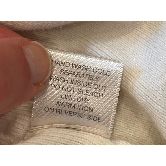 Christopher & Banks Cotton Blend Ivory Floral Applique Open Cardigan, Size XL - Picture 8 of 13